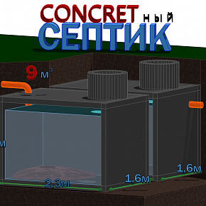 Септик CONCRETный 9 м3
